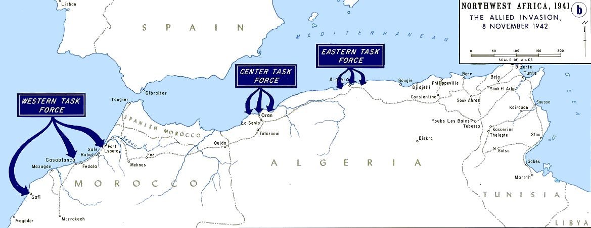 The amarican Landings in Morocco